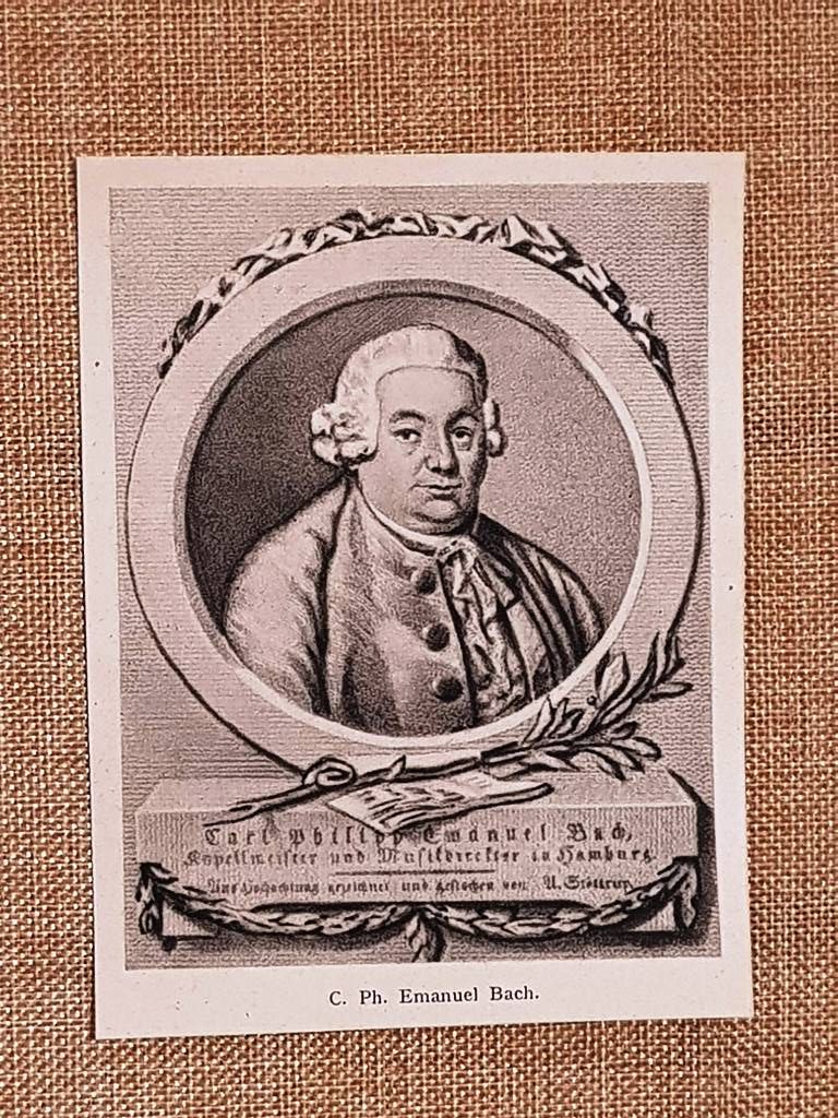 Carl Philipp Emanuel Bach 1714-1788 Clavicembalo Strumentale Stampa del 1944