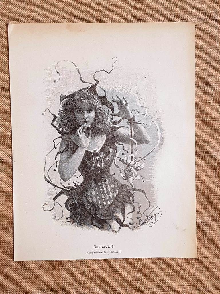 Carnevale Composizione di S. Calcagni Stampa del 1898