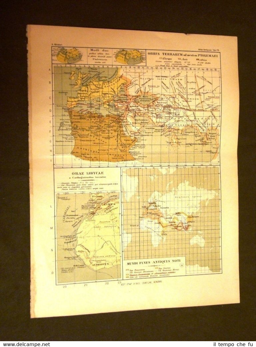 Carta cartina estratta da Atlante del 1890 Terre ai tempi …