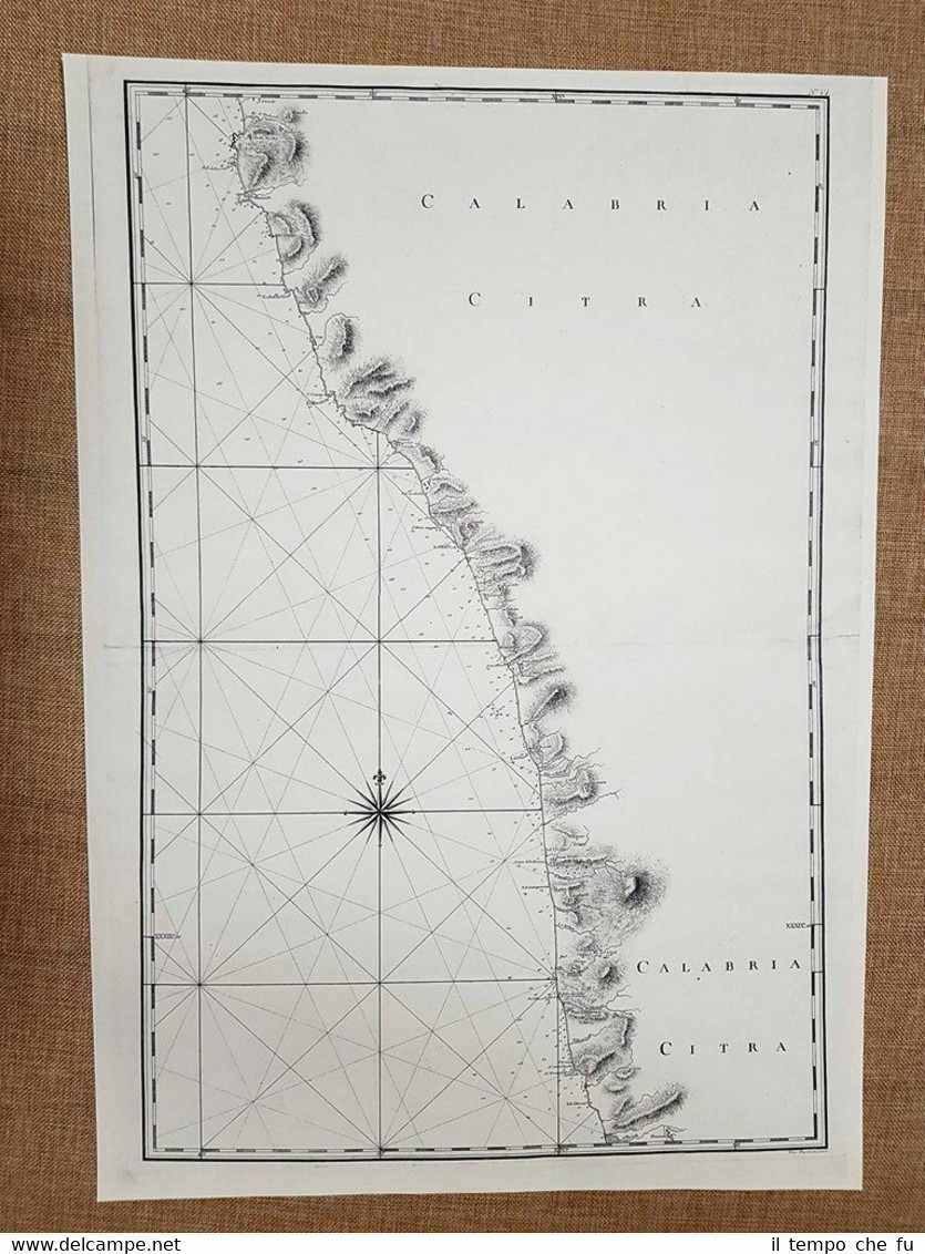 Carta Costa da Cirella al fiume Savuto 1792 Atlante Due …