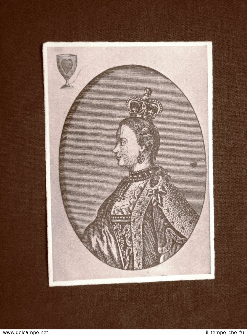 Carta da gioco di corte '700 Regina di cuori Stampa …
