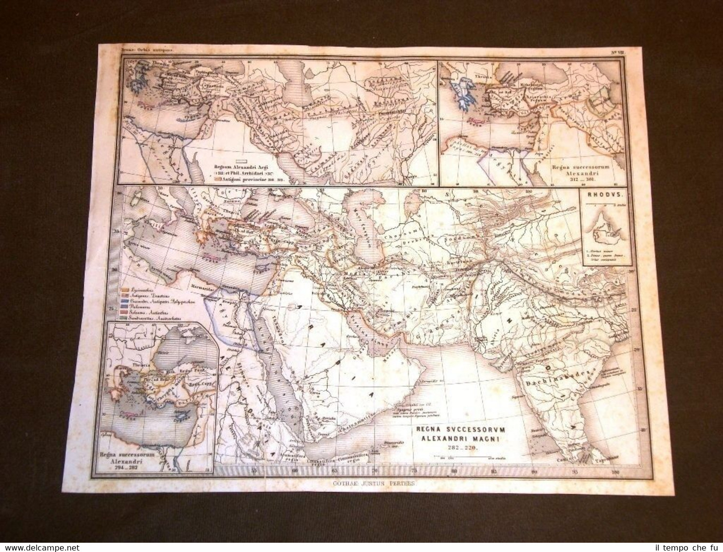 Carta geografica mappa Menke 1865 Ancient map Persia dopo Alessandro …