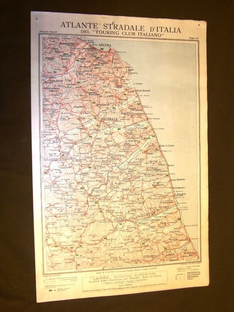 Carta geografica o mappa Ancona Ascoli Teramo Fermo Touring Club …
