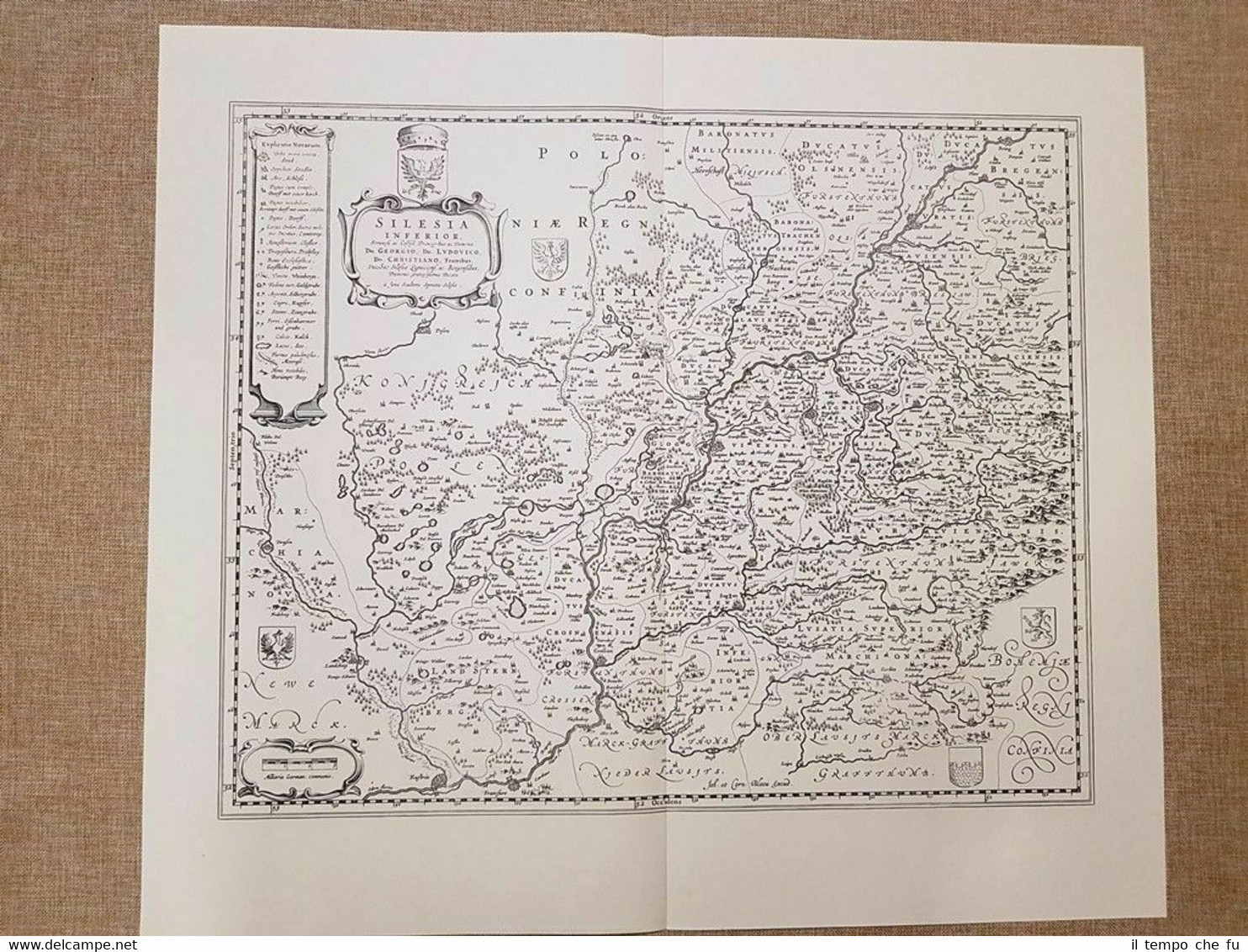 Carta geografica o Mappa Lower Silesia Polonia Anno 1659 di …