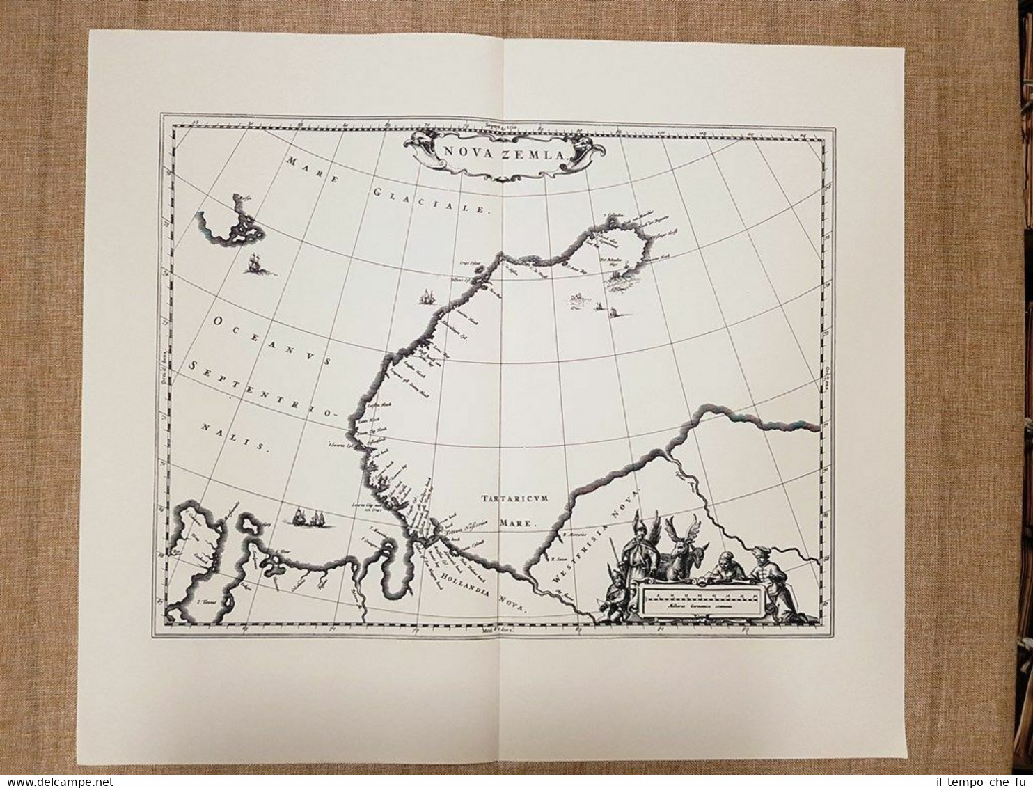 Carta geografica o mappa Nova Zemla Anno 1667 Joan Blaeu …