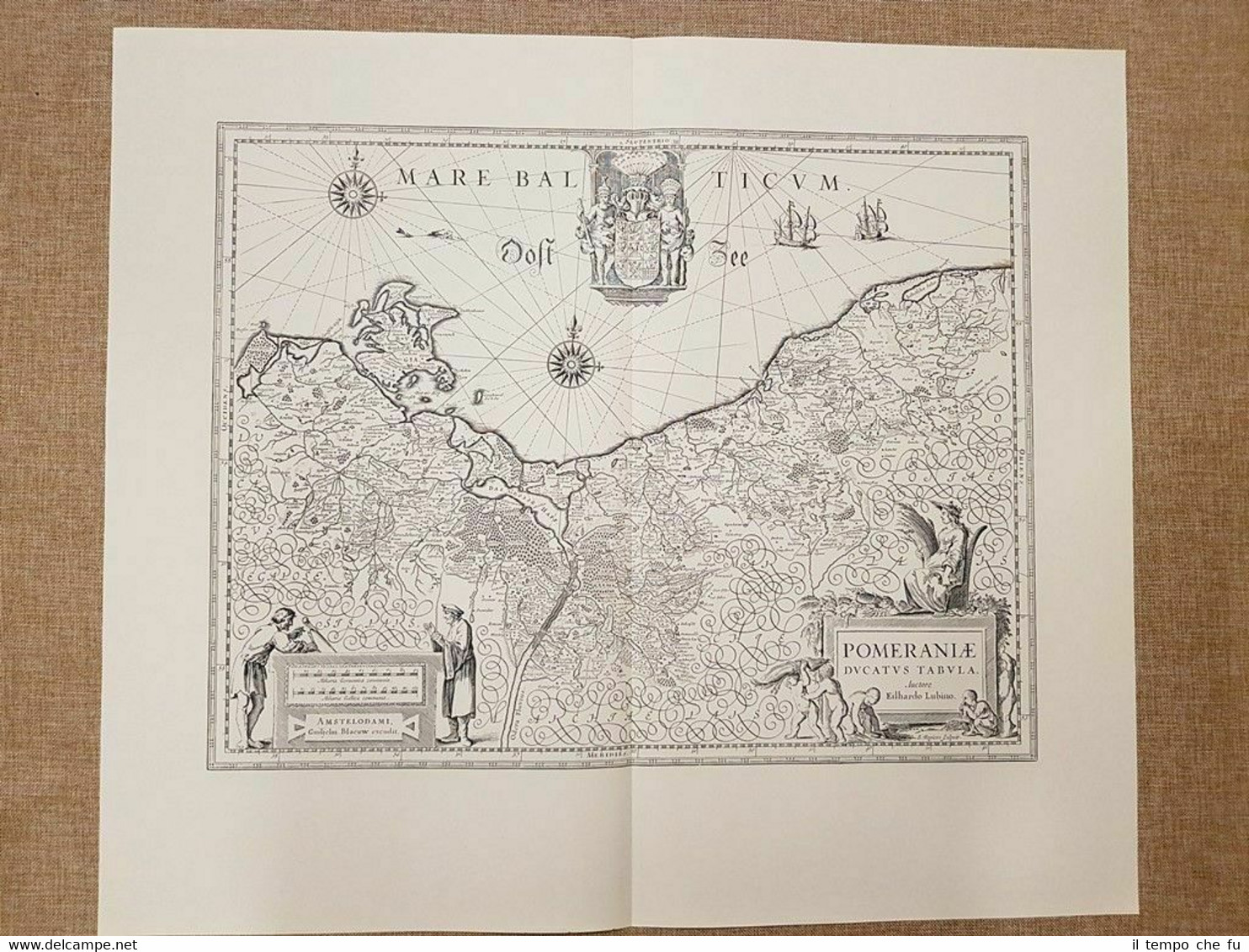 Carta geografica o Mappa Pomeraniae Ducatus Tabula Anno 1632 di …