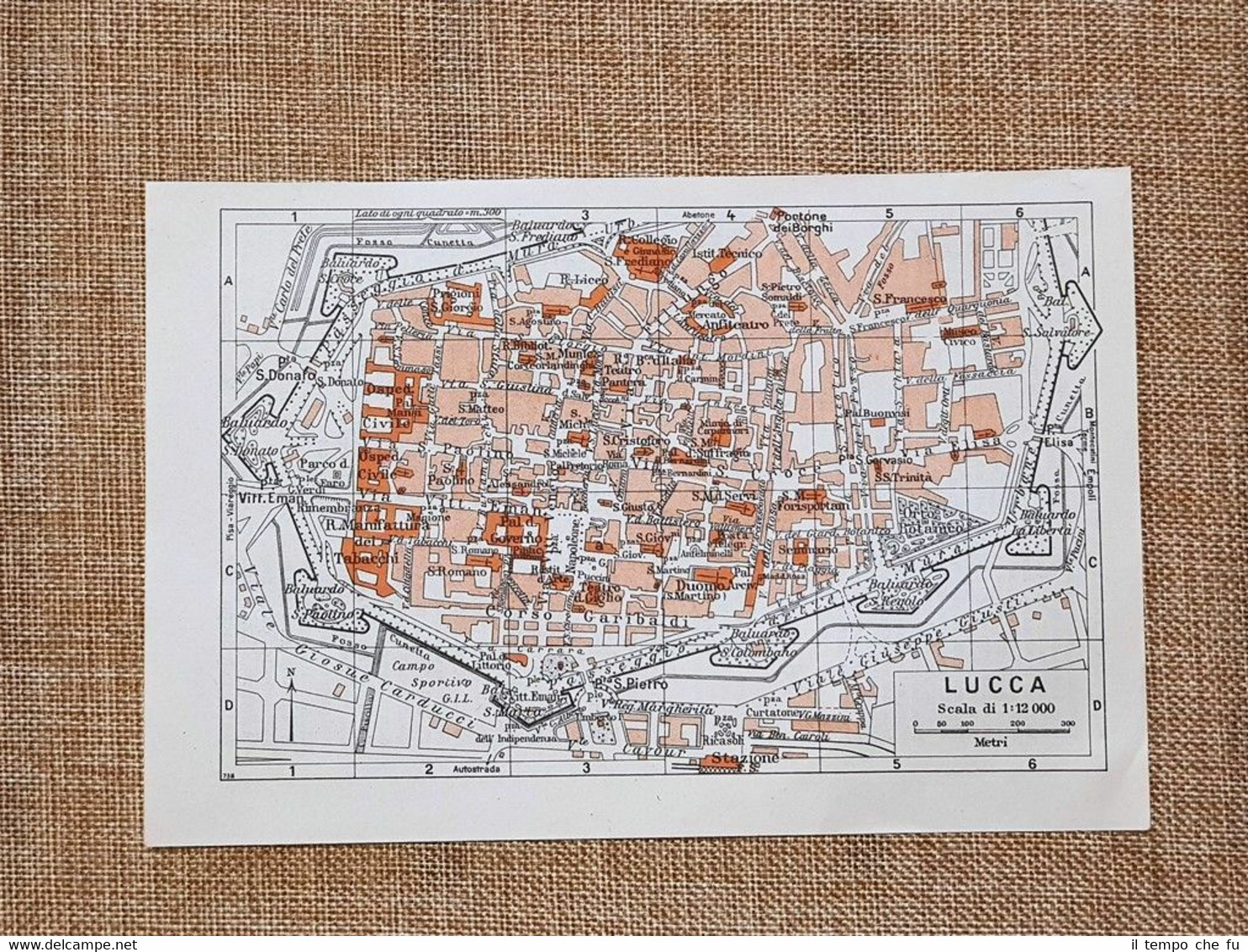 Carta geografica, pianta o piantina del 1939 La città di …