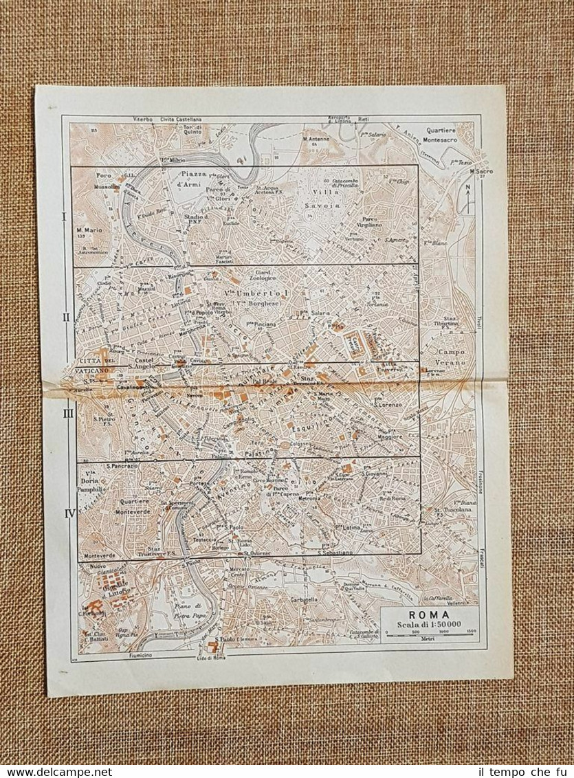Carta geografica, pianta o piantina del 1939 La città di …
