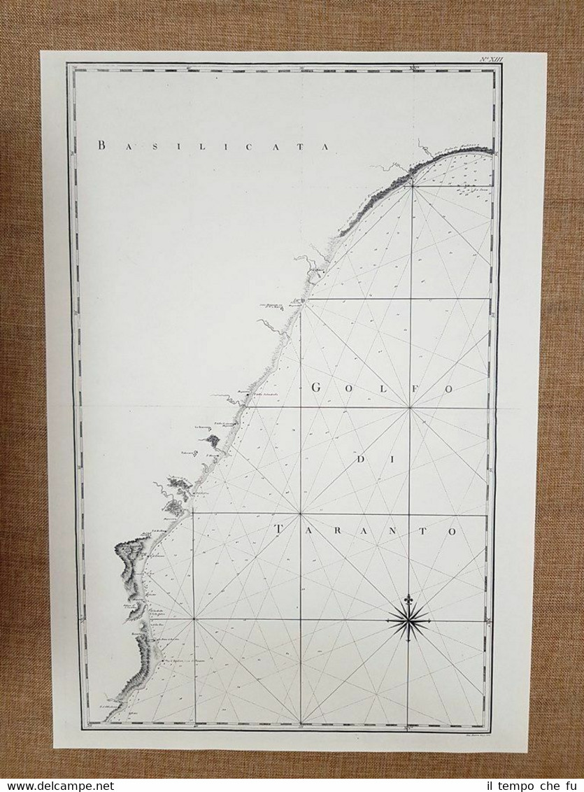 Carta Taranto Torre Albidona e Lato 1792 Atlante Due Sicilie …