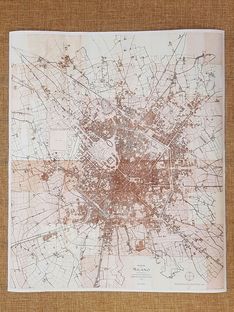 Carta Topografica Milano Anno 1906 Artaria Ufficio Tecnico cm 35 …