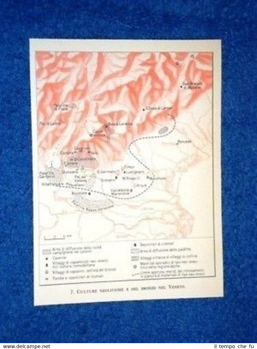Cartina Veneto Culture Neolitiche e del Bronzo