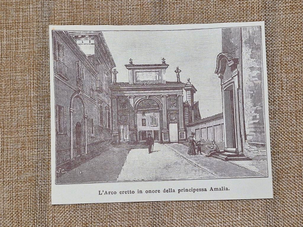 Casalmaggiore nell'800 Arco in onore della principessa Amalia Cremona Lombardia
