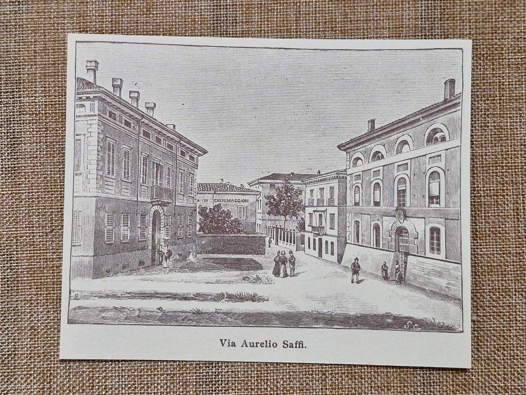 Casalmaggiore nell'800 Via Aurelio Saffi Cremona Lombardia