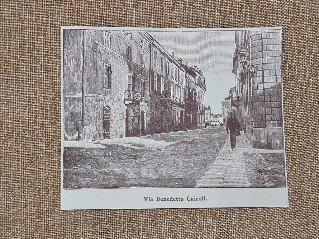 Casalmaggiore nell'800 Via Benedetto Cairoli Cremona Lombardia