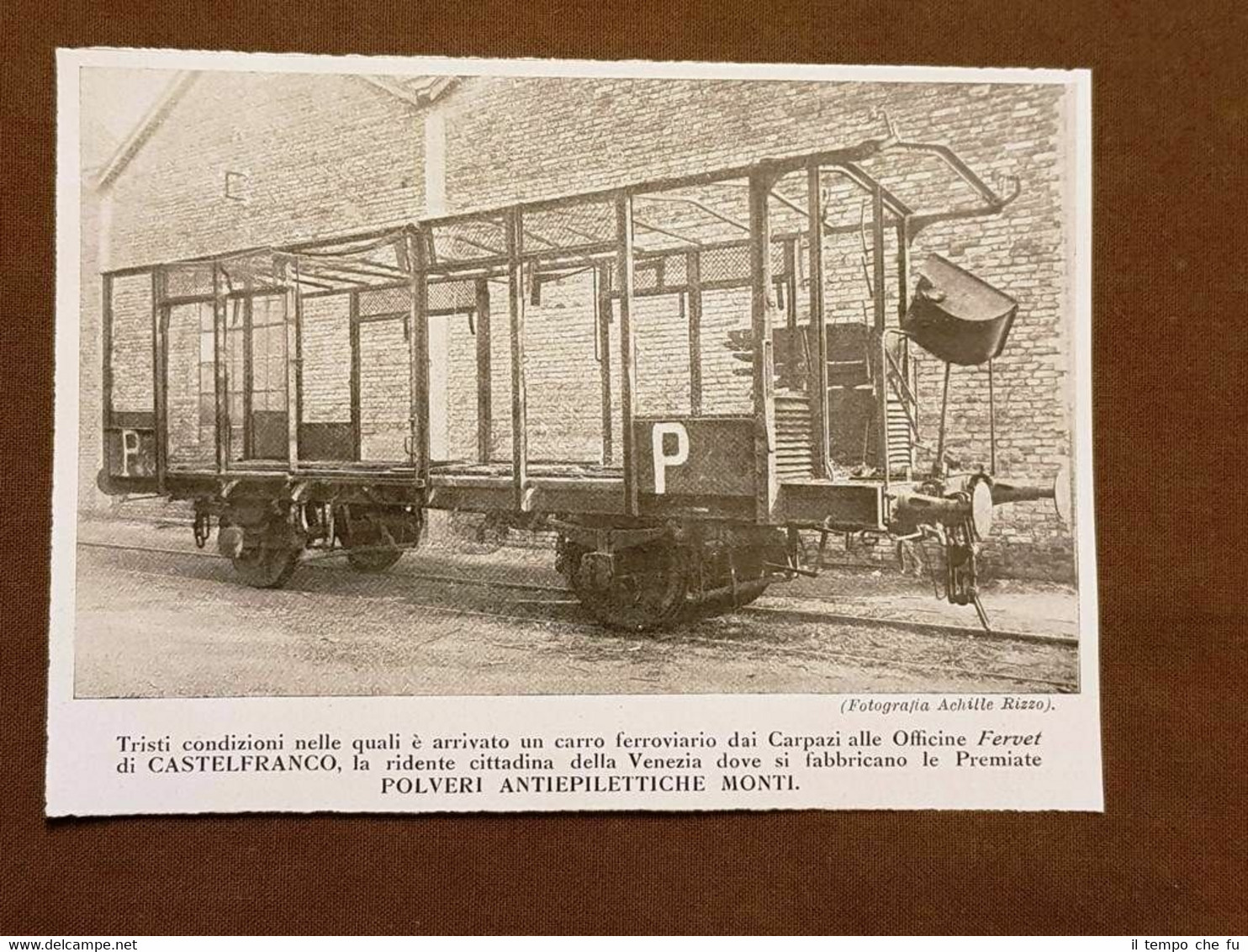 Castelfranco nel 1915 Carro ferroviario dai Carpazi WW1 Prima guerra …