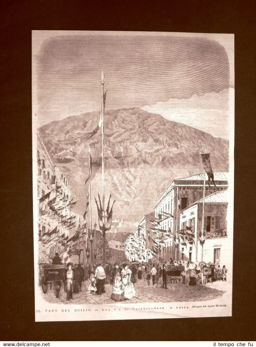 Castellamare nel 1876 Varo della nave Duilio Una via della …