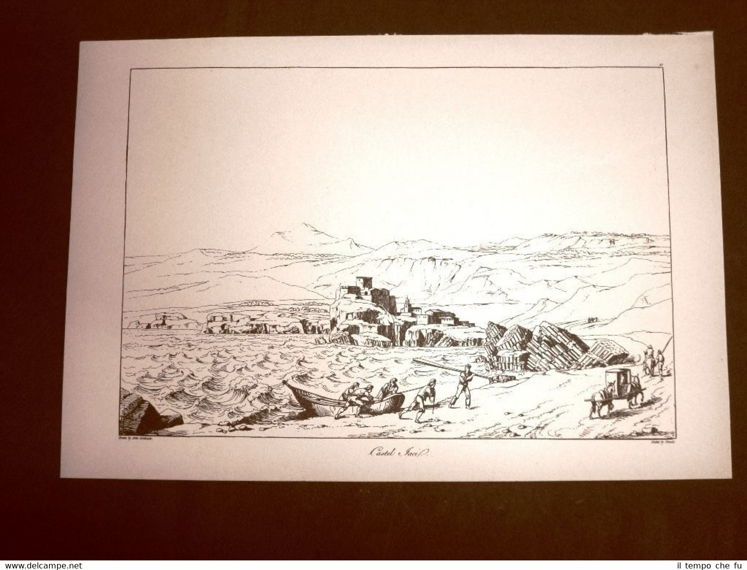 Castello di Aci Catania Sicilia Ristampa Goldicutt Antiquies Sicily 1818