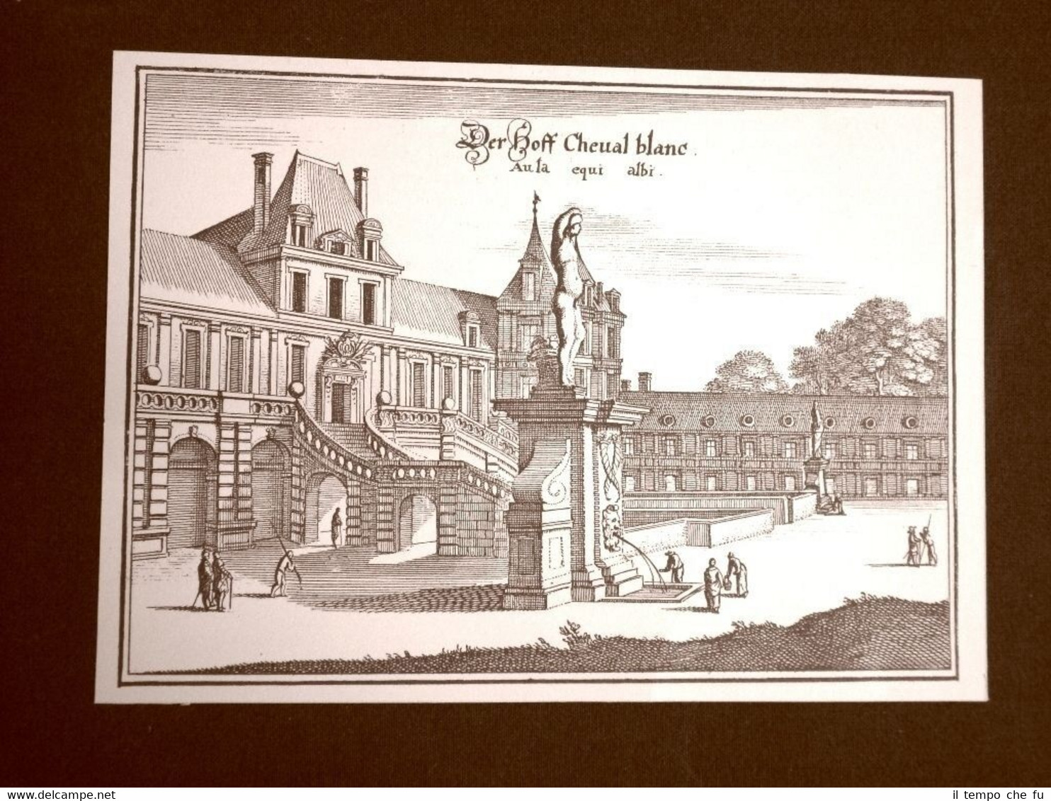 Castello di Fontainebleau Francia Incisione di Merian Matthäus del 1640 …