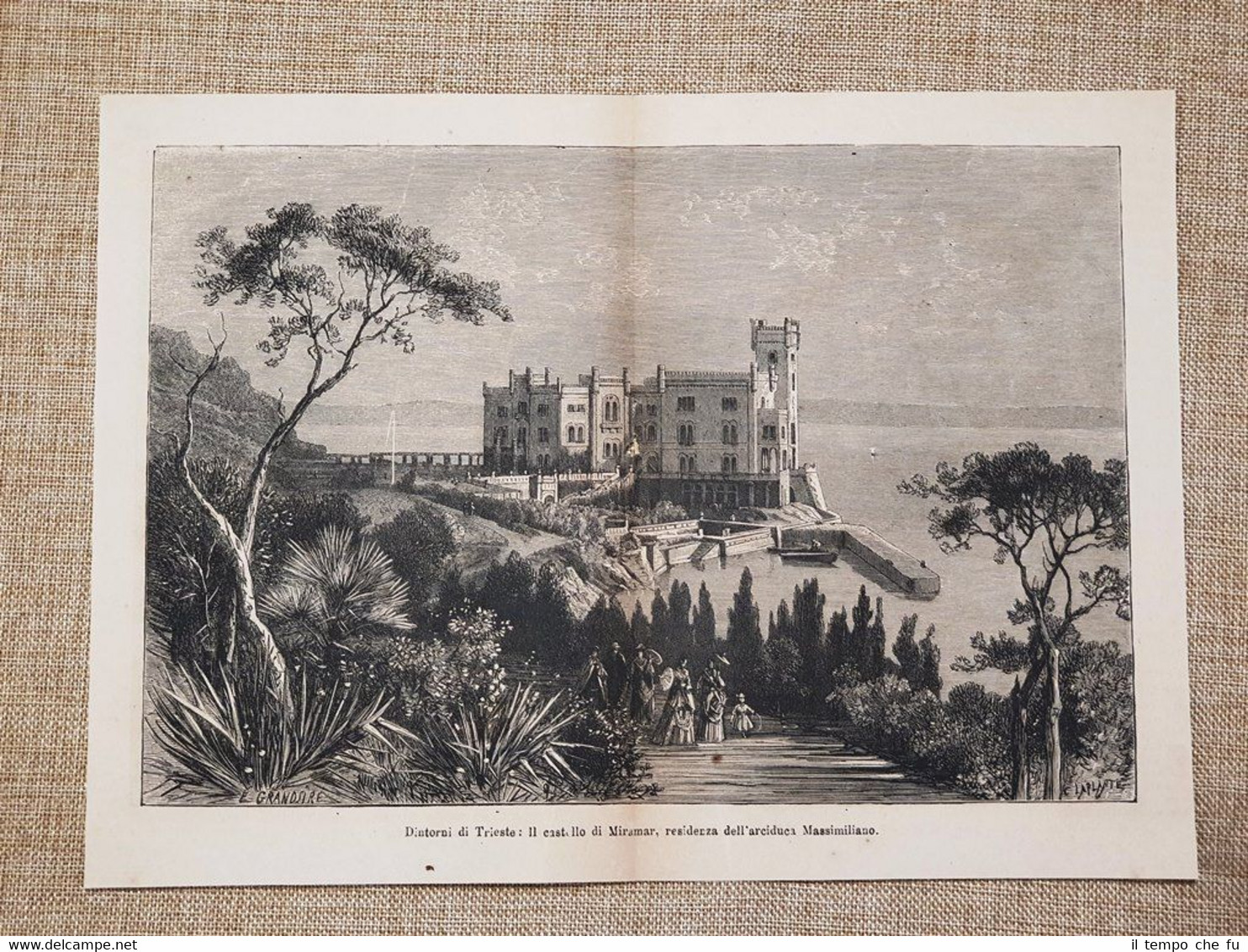 Castello di Miramare o Miramar nel 1875 Trieste Friuli Venezia …