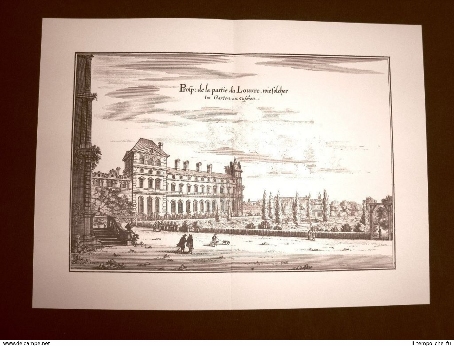 Castello di Parigi Louvre Francia Incisione di Merian Matthäus del …