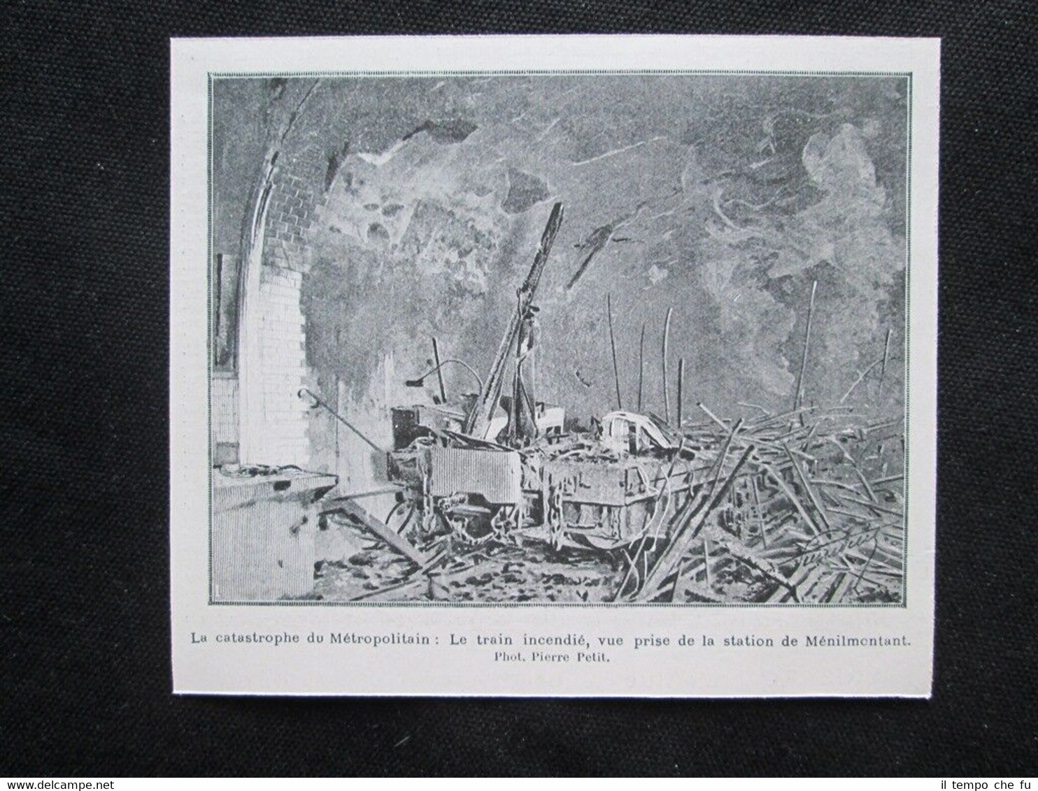 Catastrofe della Metropolitana di Parigi: stazione Menilmontant Stampa del 1903