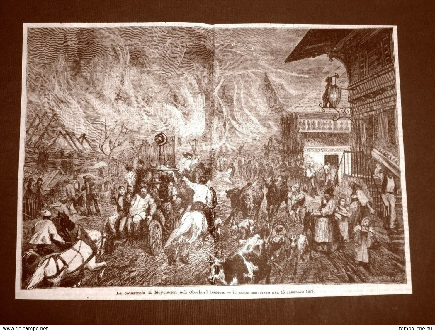 Catastrofe di Meyringen nell'Oberland Bernese Incendio del 10 febbraio 1879
