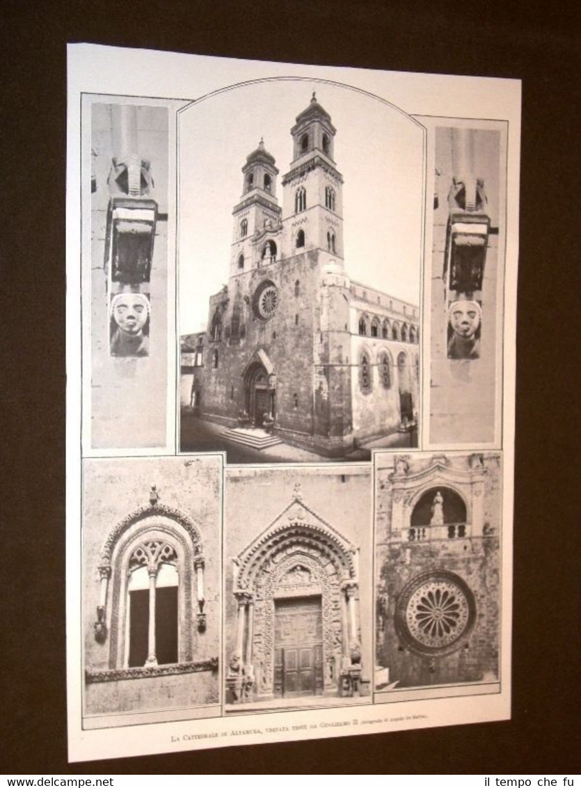 Cattedrale d'Altamura nel 1905 + Corsa Algeri-Tolone canotti-automobili Fiat X