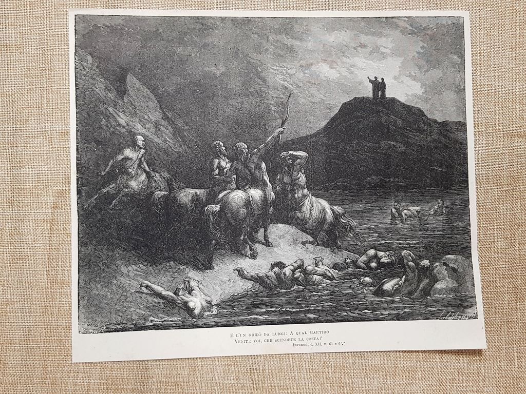 Centauri Nesso Divina Commedia Inferno Incisione di Gustave Doré del …