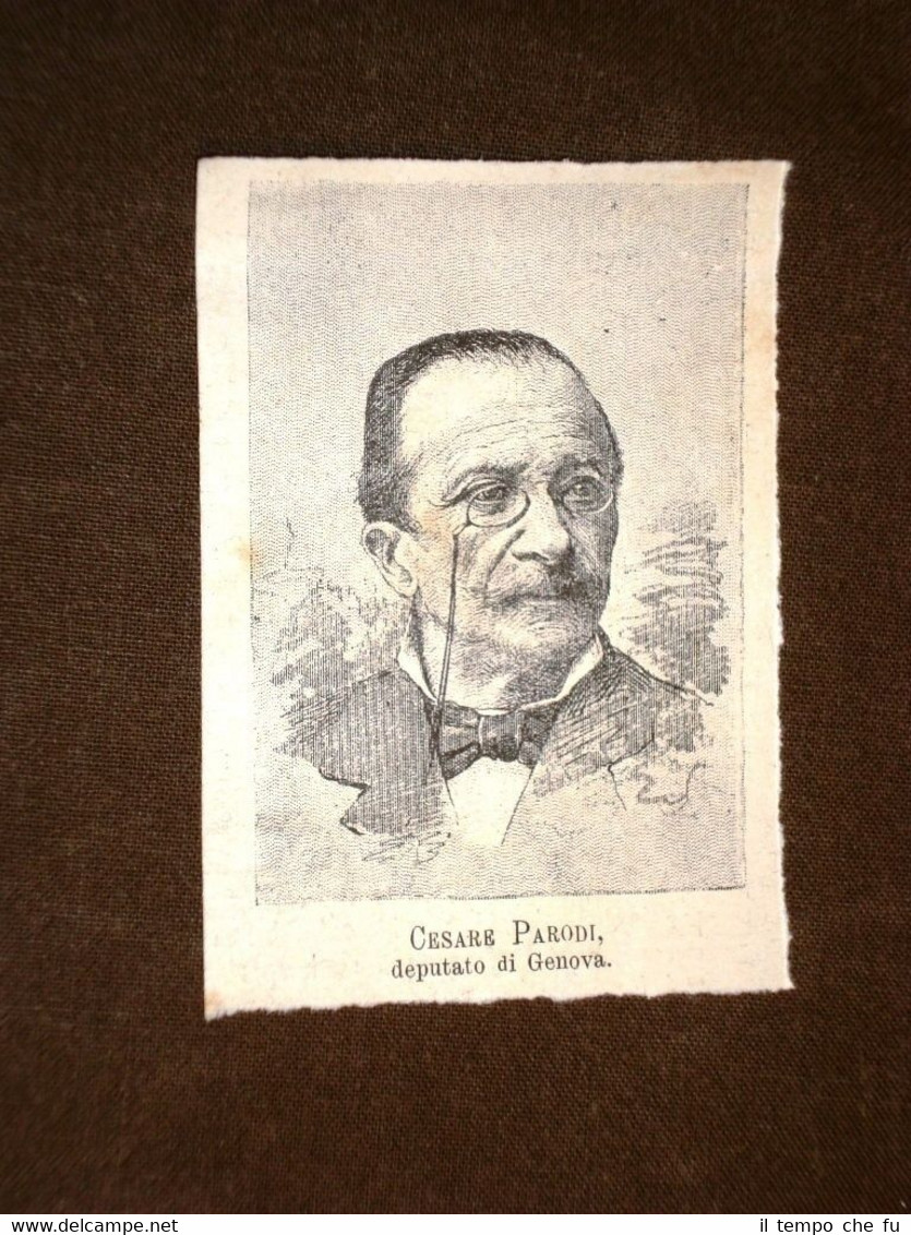 Cesare Parodi nel 1883 Deputato di Genova