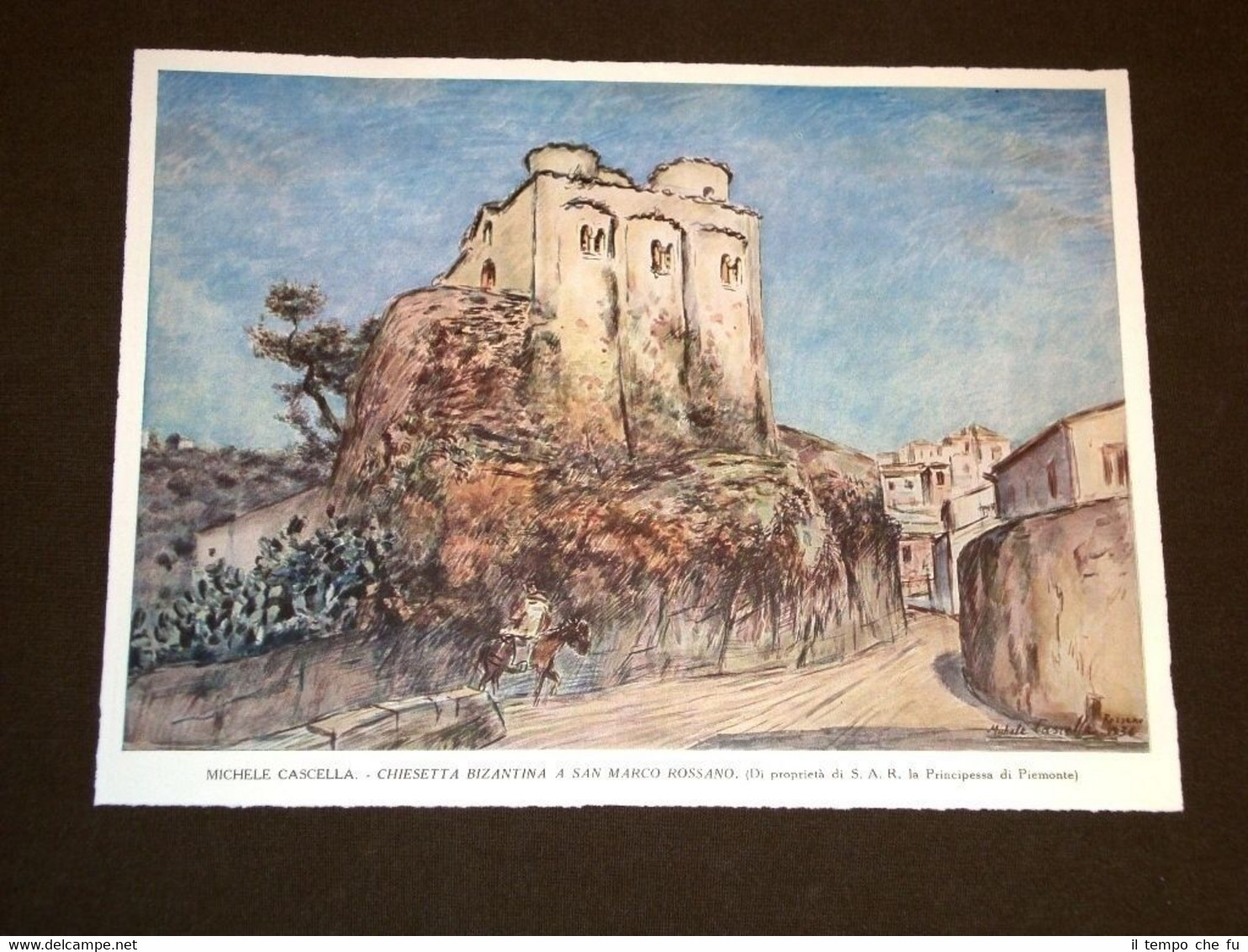 Chiesetta bizantina a San Marco Rossano Quadro di Michele Cascella
