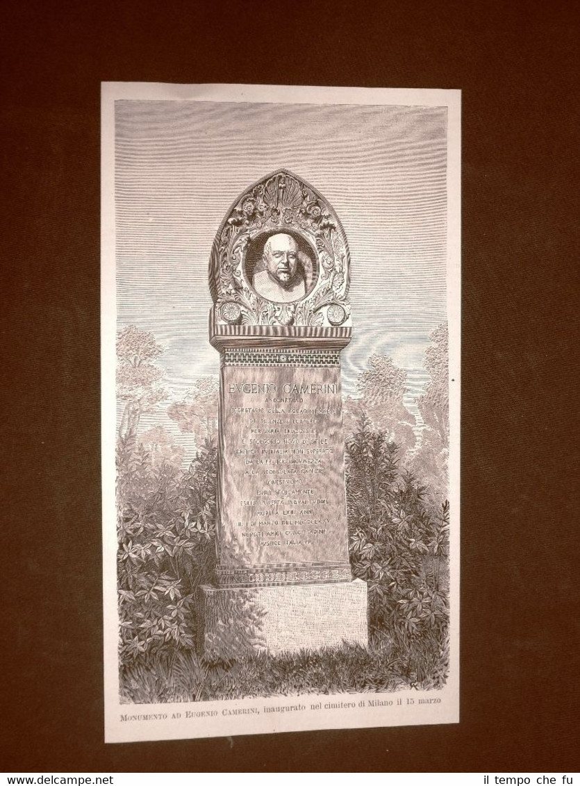 Cimitero di Milano 15 marzo 1877 Inaugurazione del Monumento a …