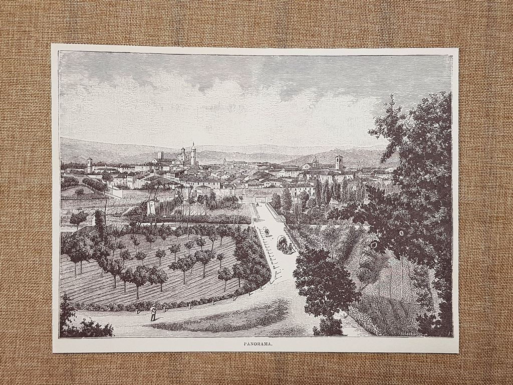 Città di Castello nell'800 Il panorama della città Perugia Umbria