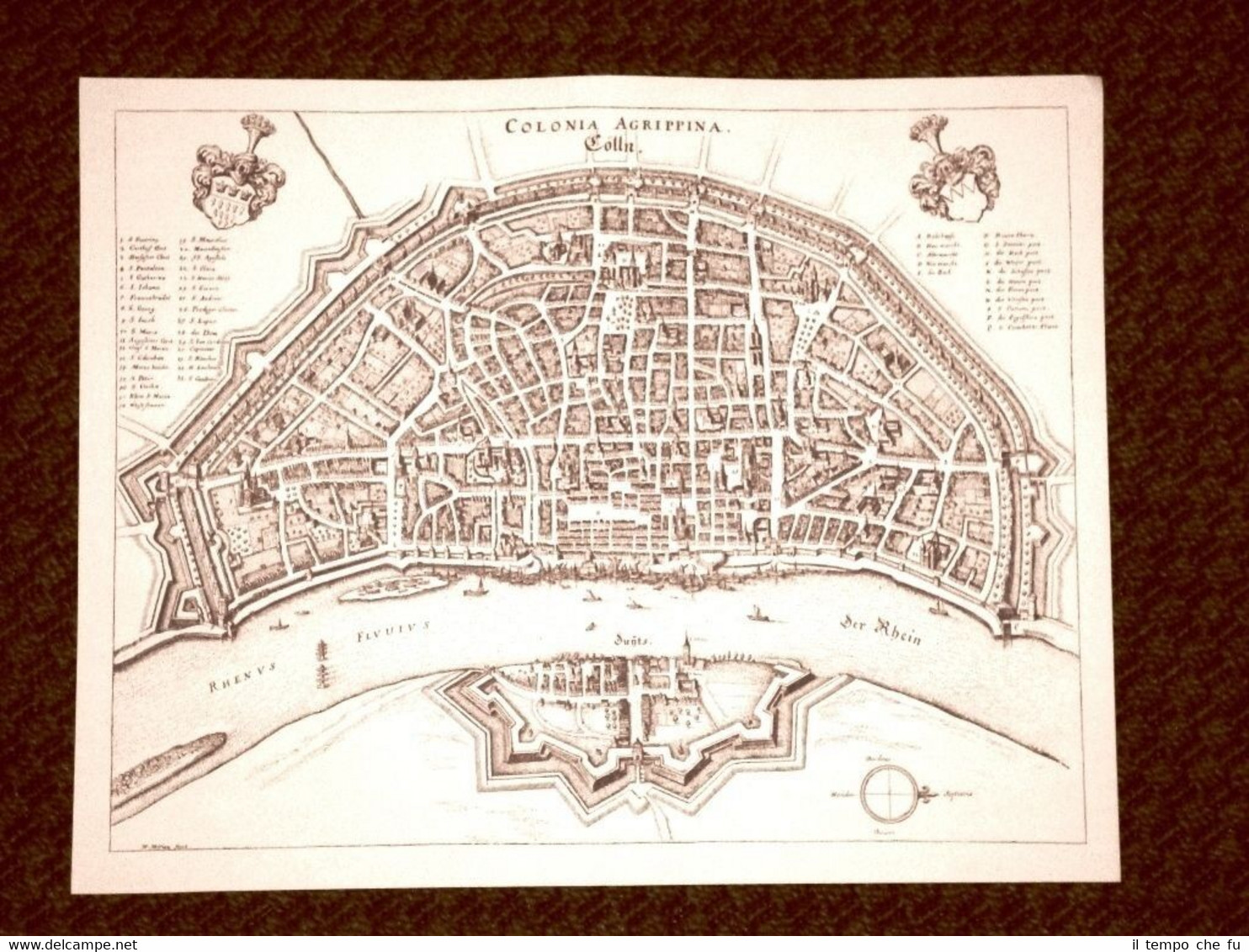 Colonia - Koln Germania Incisione di Merian Matthäus del 1640 …