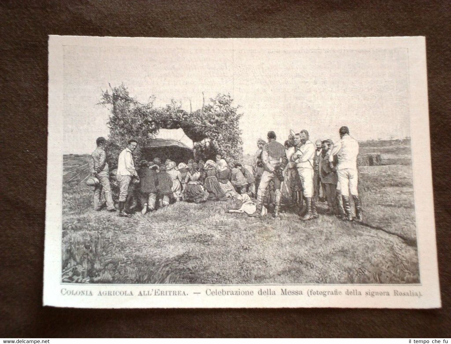 Colonia agricola in Eritrea nel 1894 Celebrazione di una messa …