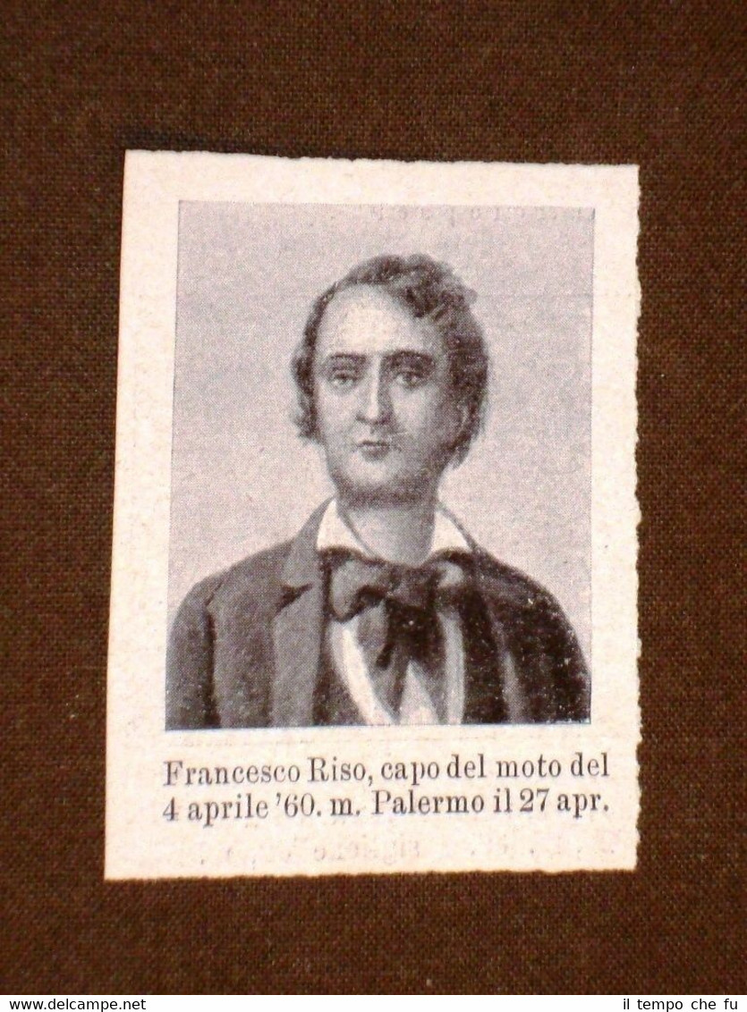 Combattente in Sicilia nella Rivoluzione del 1860 Francesco Riso