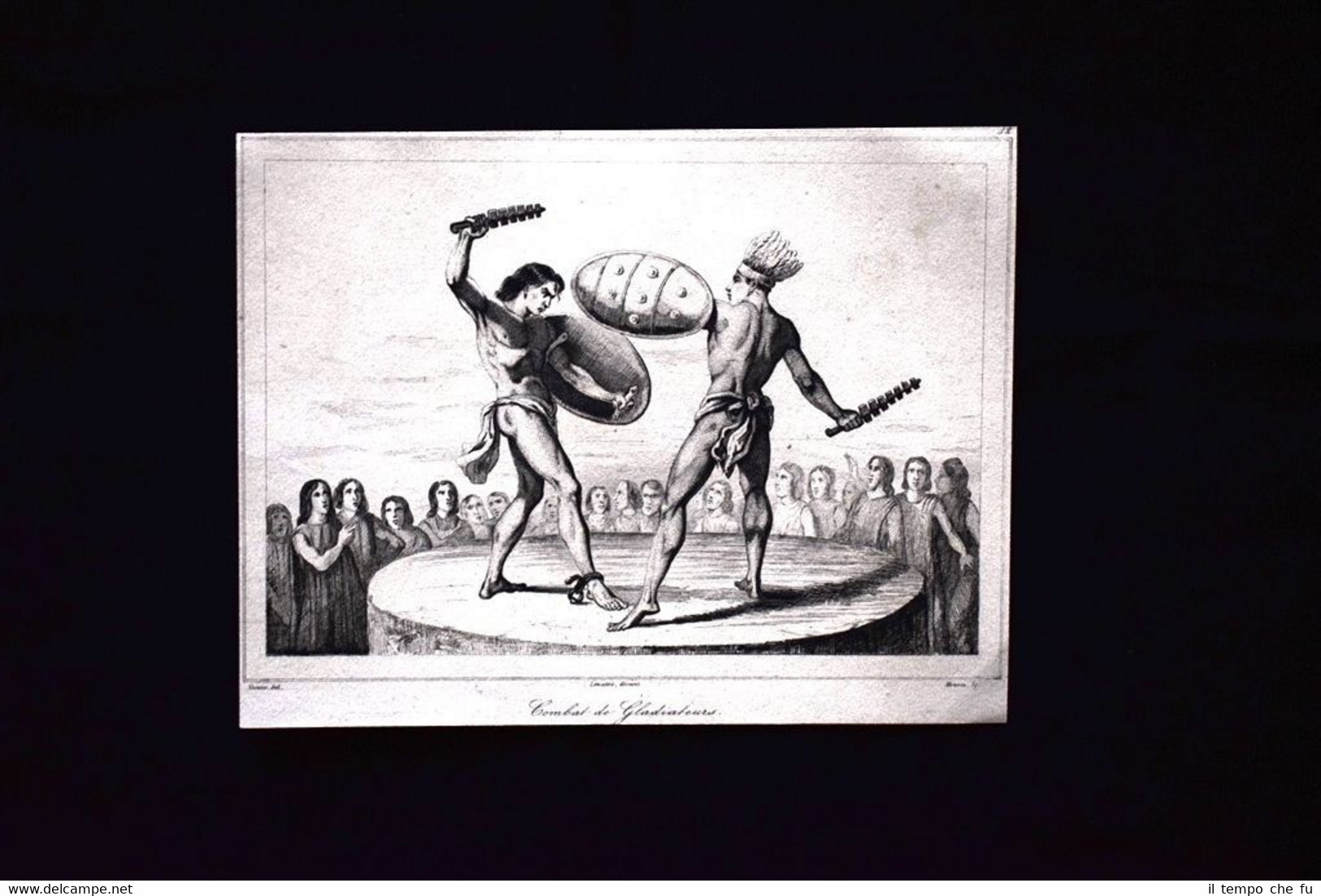 Combattimento di gladiatori, Messico Incisione del 1850 L'Univers pittoresque