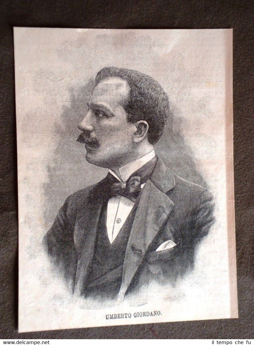 Compositore Umberto Menotti Maria Giordano di Foggia nel 1896