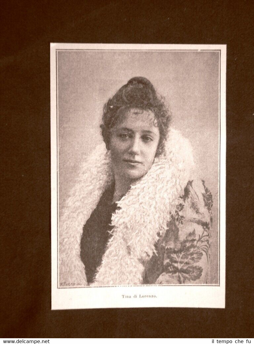 Concettina o Tina Di Lorenzo nel 1891 Attrice teatrale 1872 …