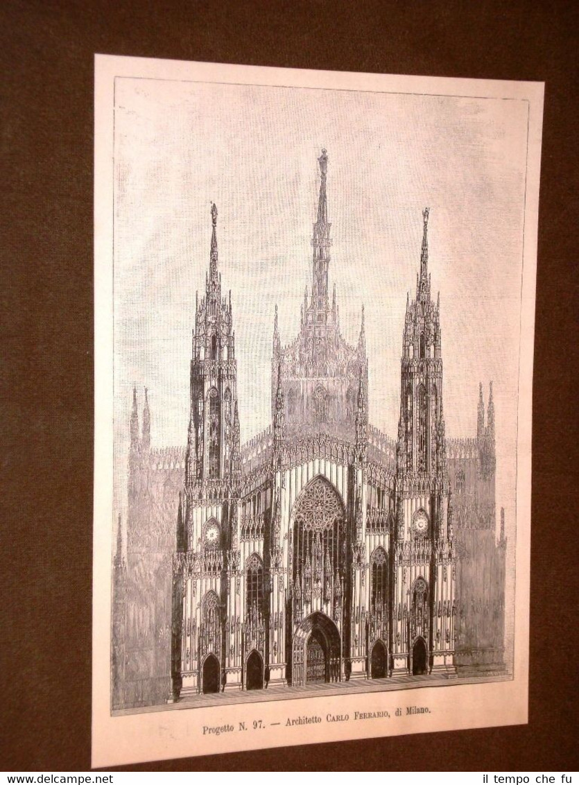 Concorso per la facciata Duomo di Milano del 1877 Progetto …
