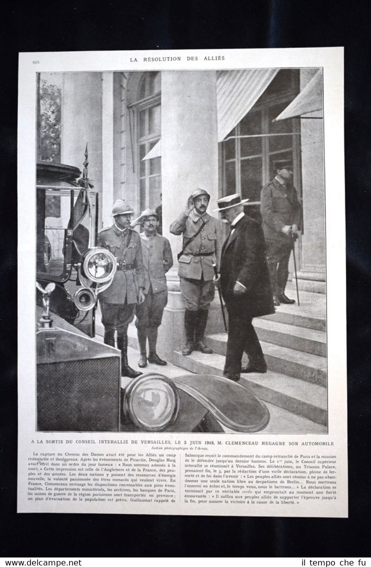 Conseil interallié de Versailles Villers-Cotterets WW1 Guerra 1914 - 1918