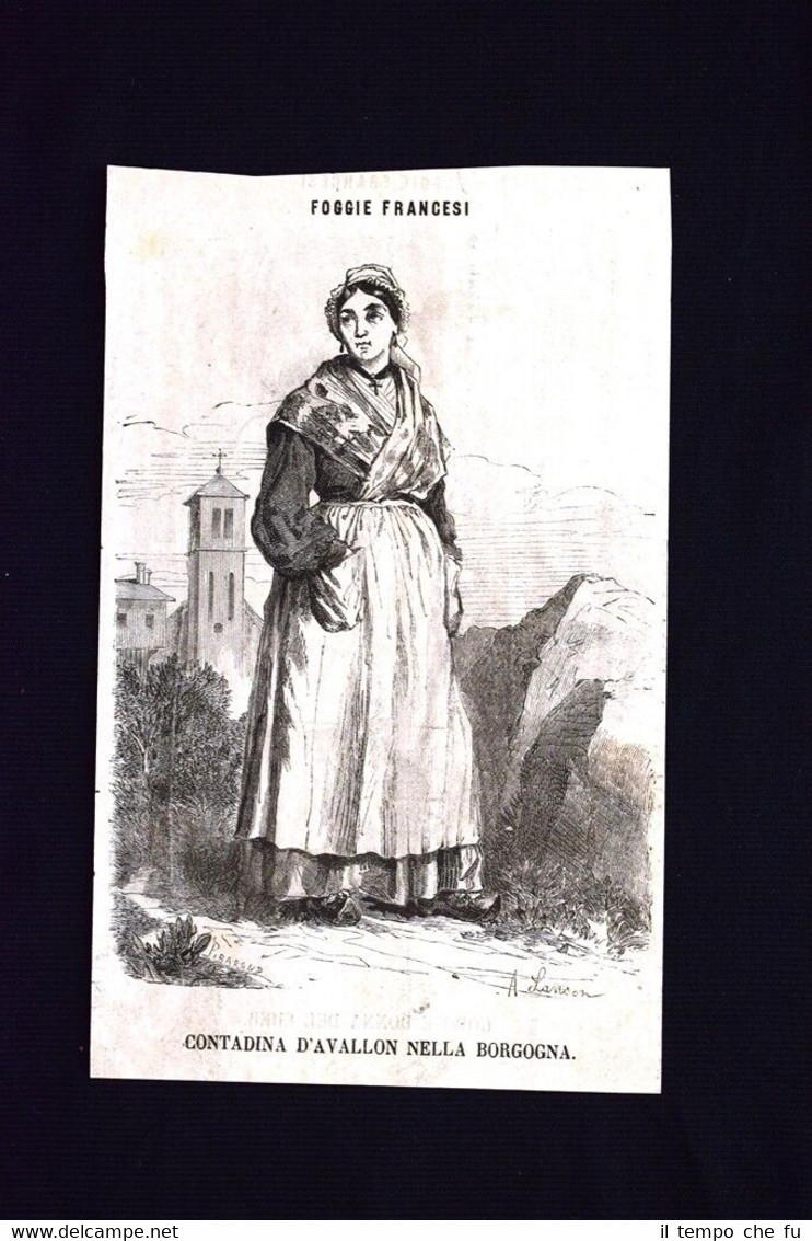 Contadina d'Avallon nella Borgogna + Uomo e donna del Cher …