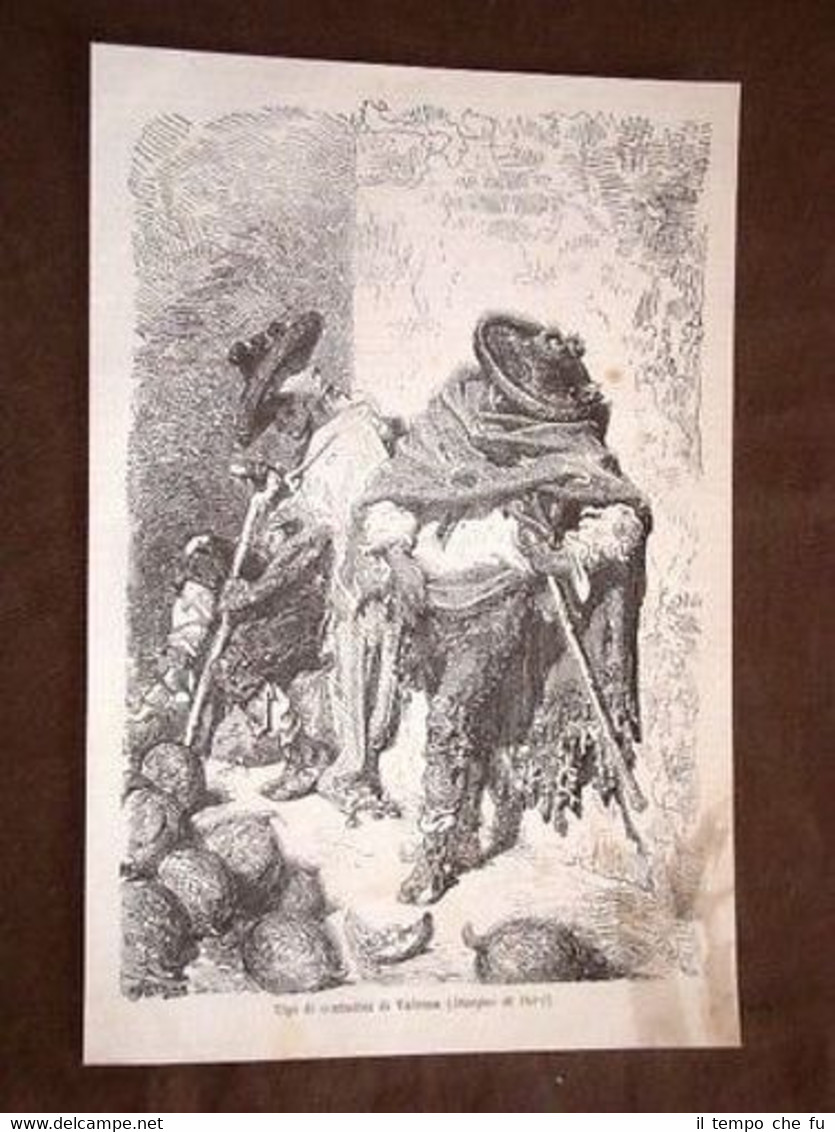 Contadini di Valencia o València Spagna Disegno di Doré