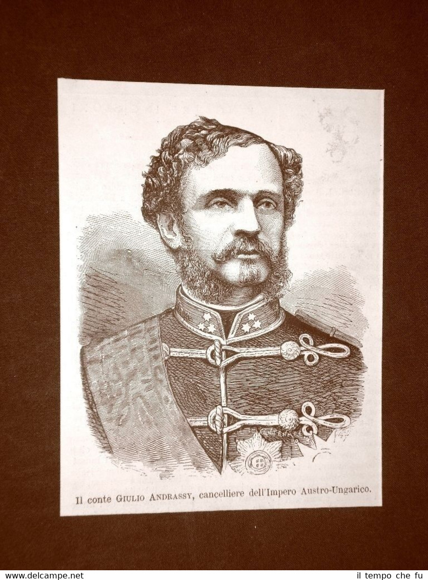 Conte Gyula Andrássy de Csíkszentkirály et Krasznahorka nel 1877 Ungheria