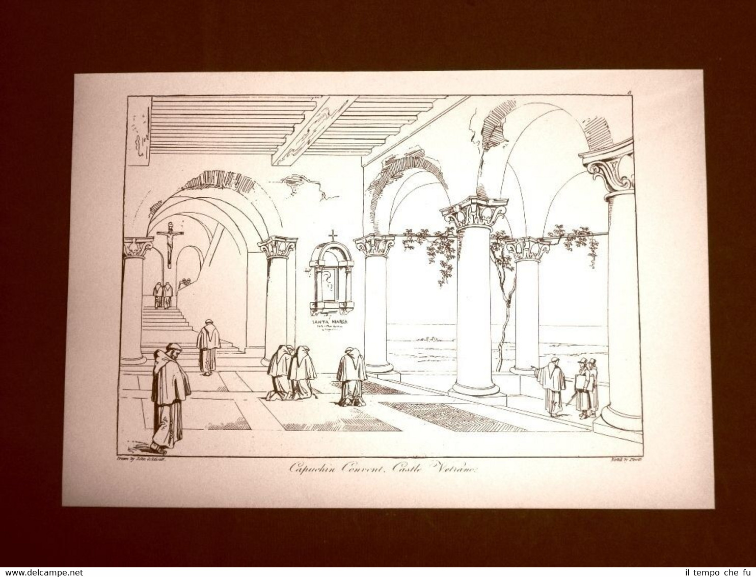 Convento dei Cappuccini Castelvetrano Ristampa J.Goldicutt Antiquies Sicily 1818