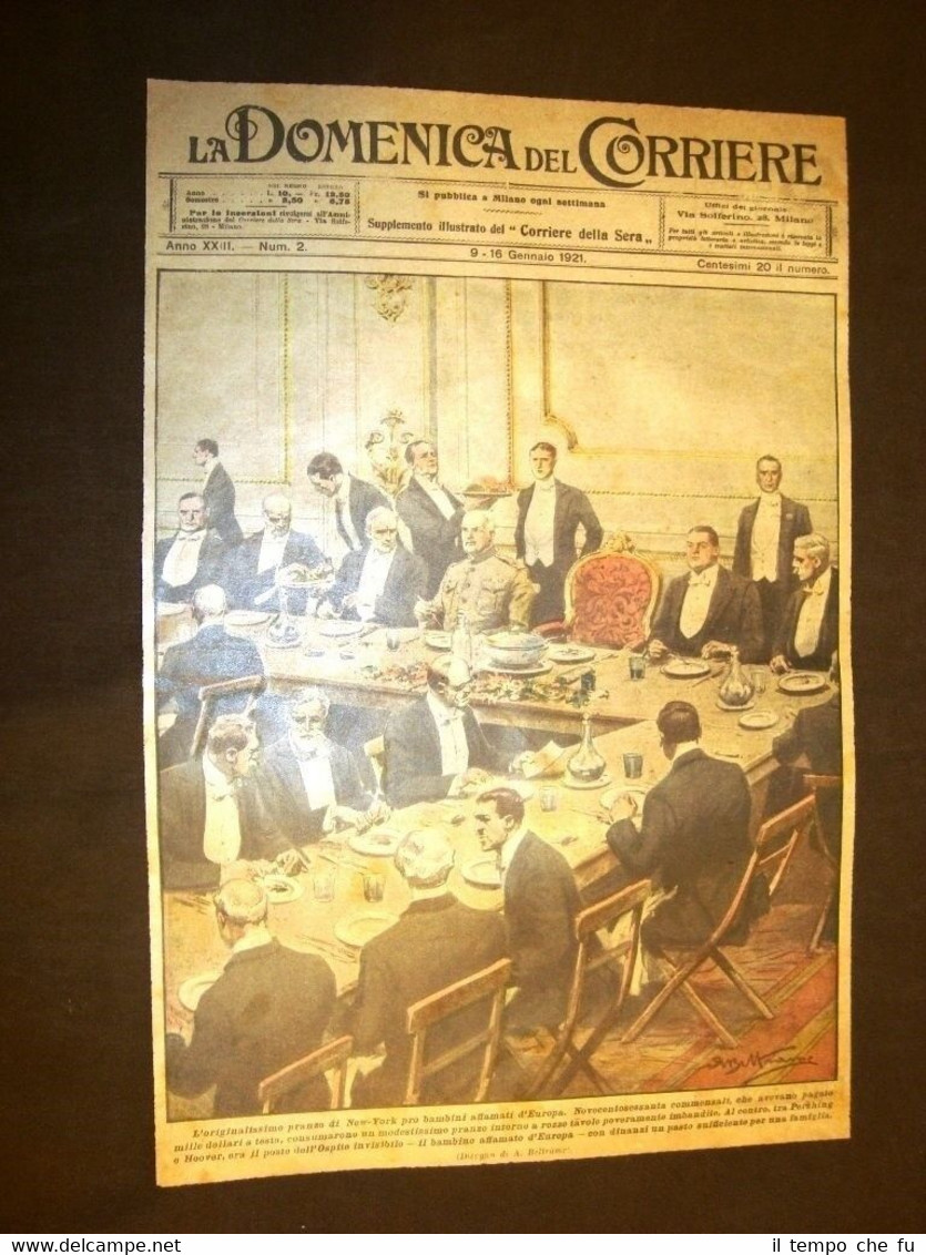 Copertina La Domenica del Corriere 16 gennaio 1921 New York …