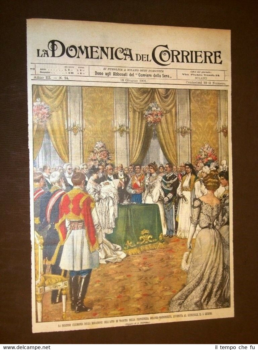 Copertina La Domenica del Corriere 16 giugno 1901 Jolanda Margherita …