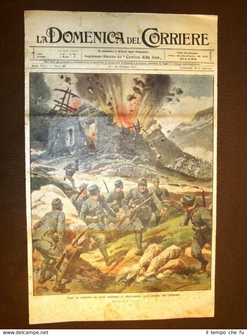 Copertina La Domenica del Corriere 24 ottobre 1915 Posto dell'Austria …