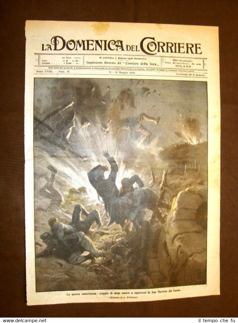 Copertina La Domenica del Corriere 28 maggio 1916 San Martino …