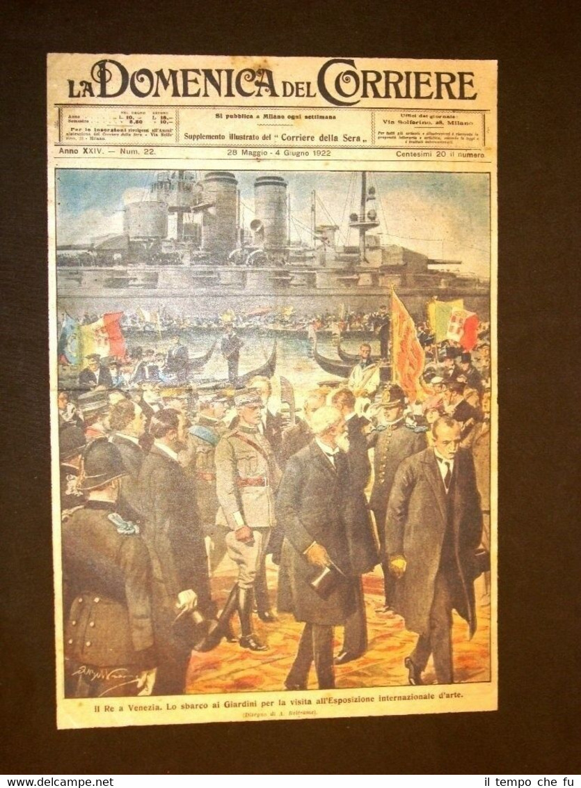 Copertina La Domenica del Corriere 4 giugno 1922 Il Re …