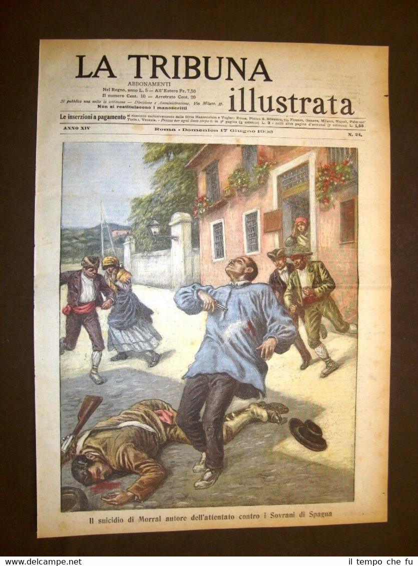 Copertina La Tribuna Illustrata 17 giugno 1906 Suidicio di Mateu …